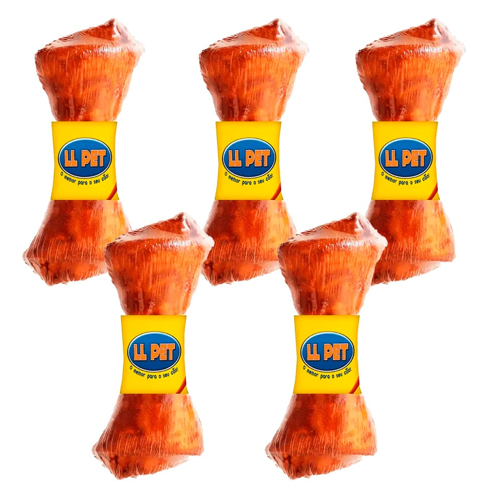 Kit 5un. Osso Nó 6-7 Para Cães Sabor Bacon LL Pet Com 1 Unidade em Oferta na Shopee