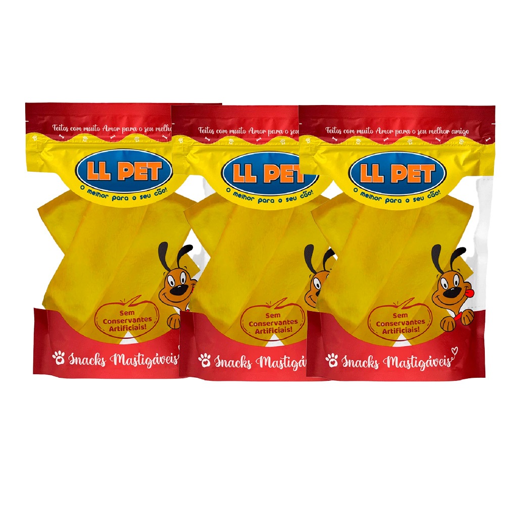 Kit 3 un. Petisco Para Cães Batata Chips LLPet 50g - Pets