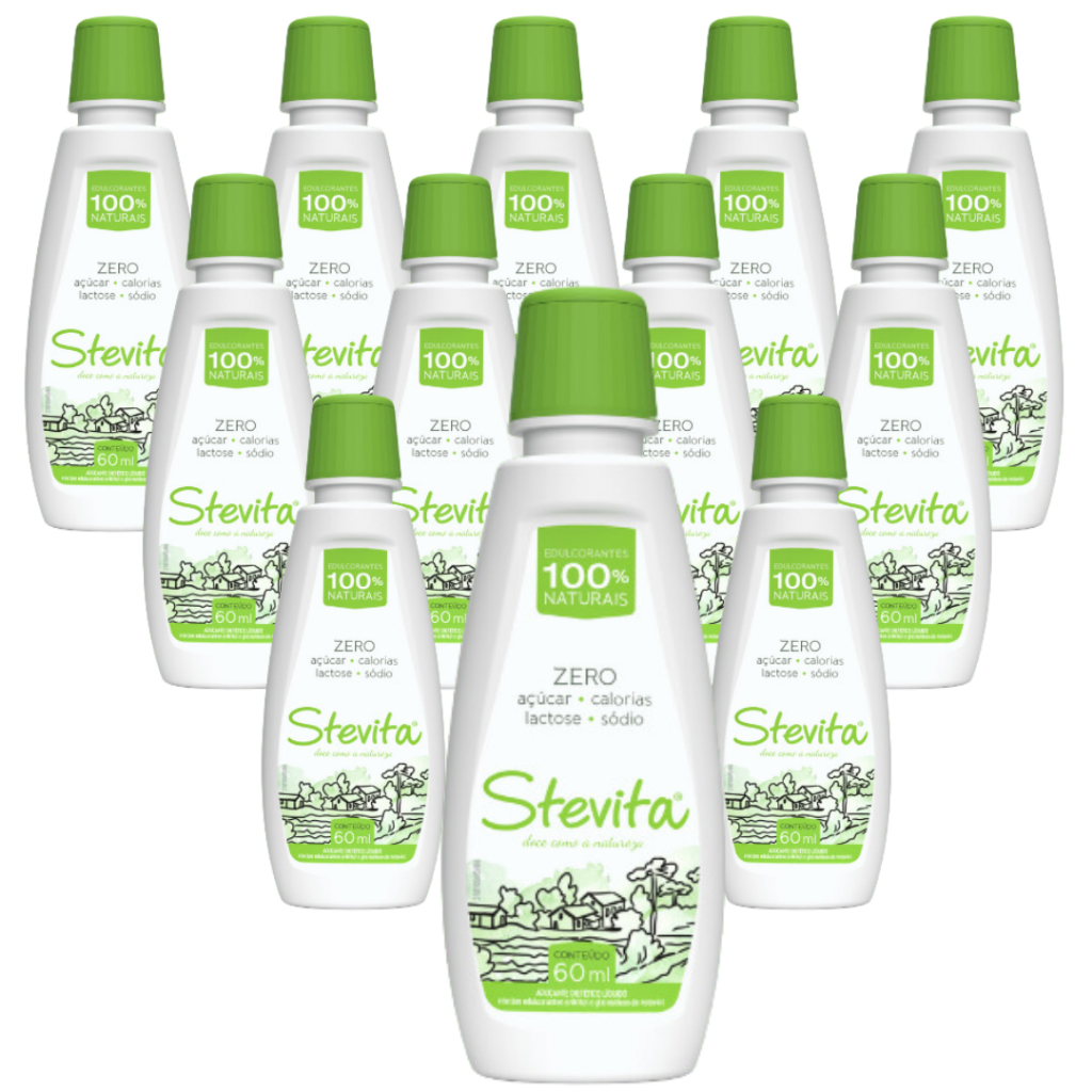 Kit Com 12 Adoçante Stevita 60 Ml