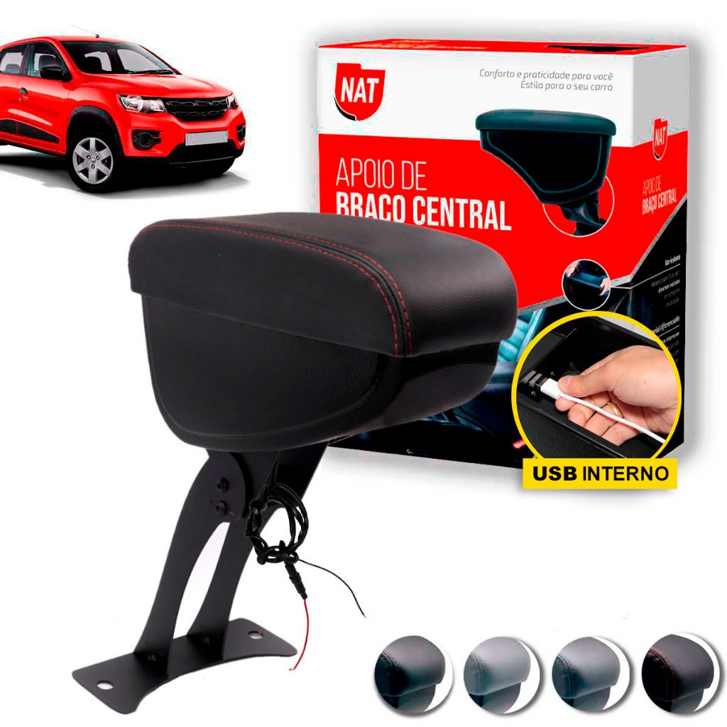 Apoio de Braço Kwid 2017 Até 2023 C/ Usb em Oferta na Shopee