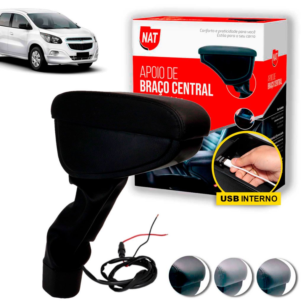 Apoio de Braço Spin 2013 Até 2023 C/ Usb em Oferta na Shopee