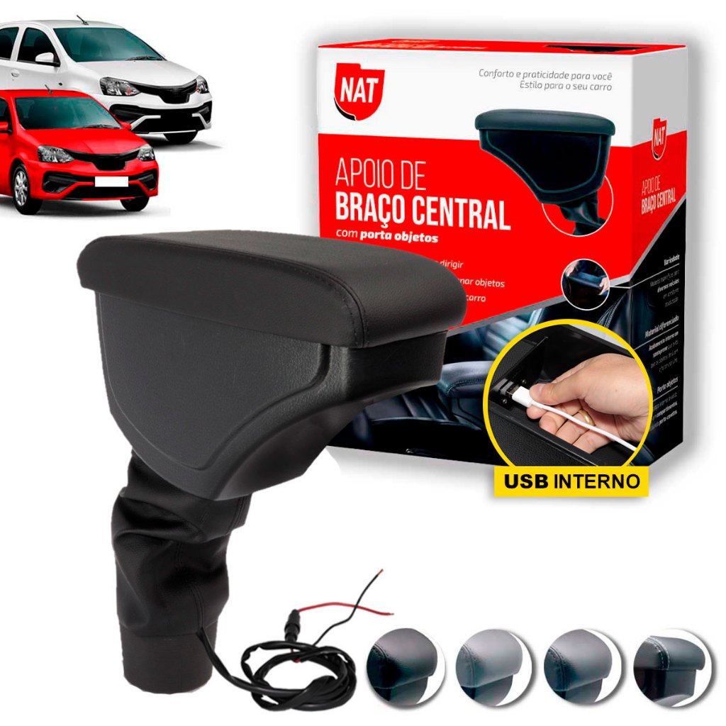 Apoio de Braço Etios  2013 Até 2021 C/ Usb