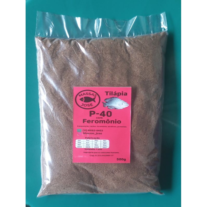 KIT 4 MASSAS TILAPIA Pesca Panetone P40 c Feromônio Maracujá e JacaMel 500g cada