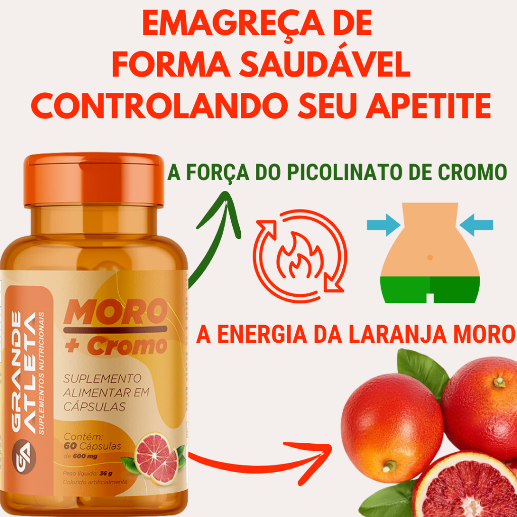 Morosil com Picolinato de Cromo 600mg - 60 Caps - Grande Atleta Suplementos