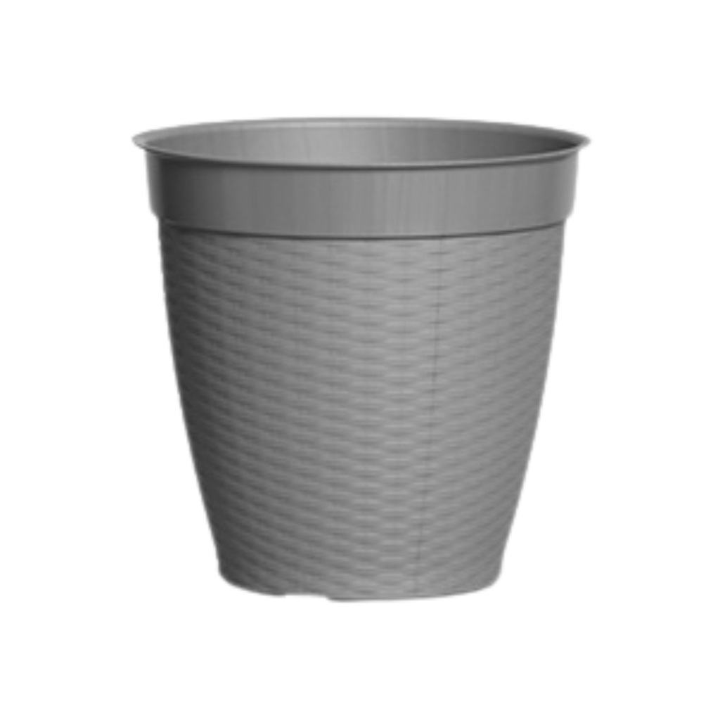 Kit 2 Vasos Redondo Rattan Vime Para seu jardim. 14,5 L e 21L. em Oferta na Shopee