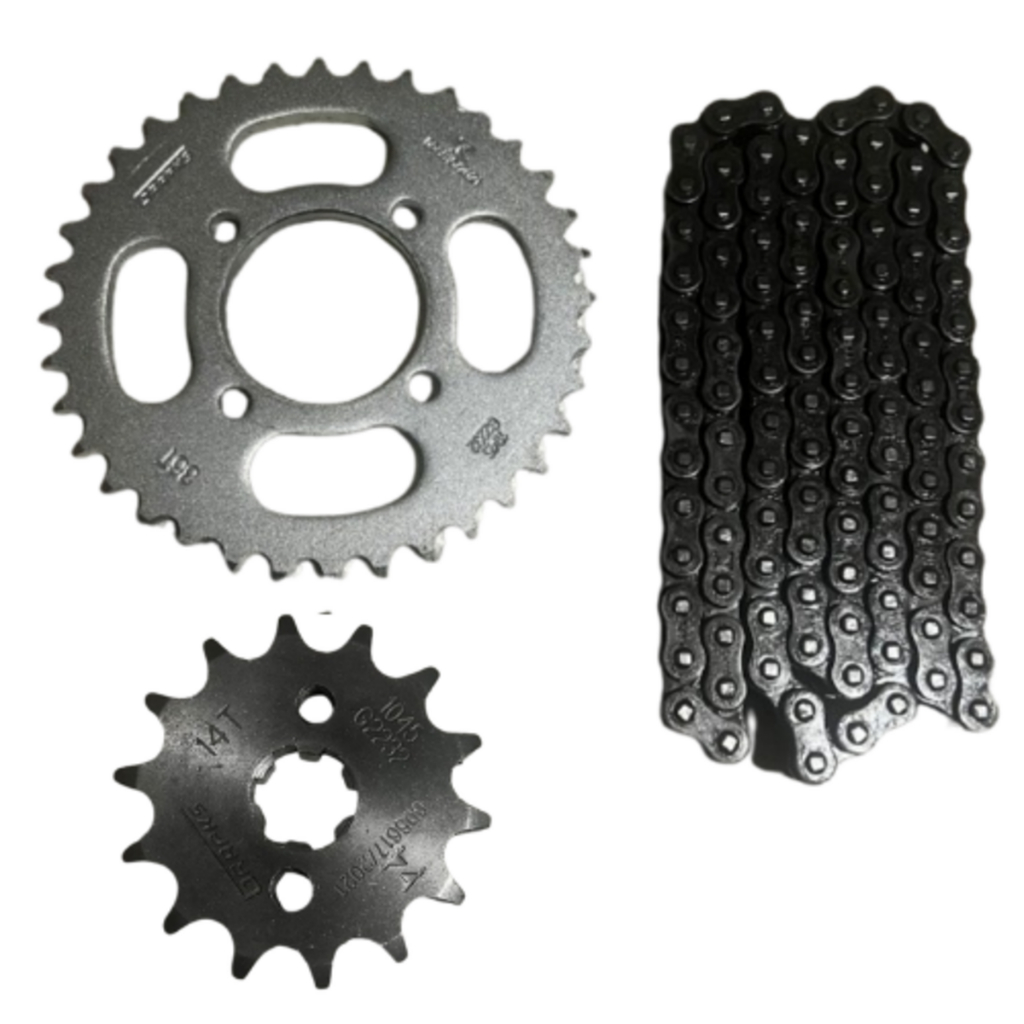 Kit De Tração (relação de transmissão) 36\14 dentes JET X  JET SPORT MARVA VIP HONDA C100 DREAM