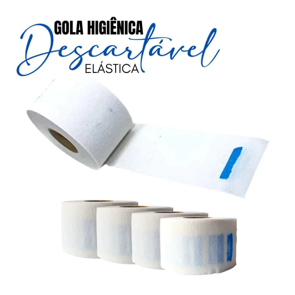 Gola Higienica Descartavel Barbearia 500 Folhas Gola Higiênica Descartável Rolo Com 100 Unidades