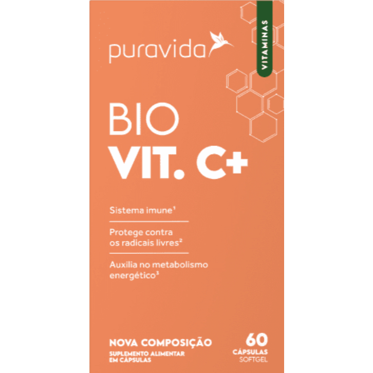 BIO VIT C+  Vitamina C 60 Cápsulas 1000mg por Dose - Puravida