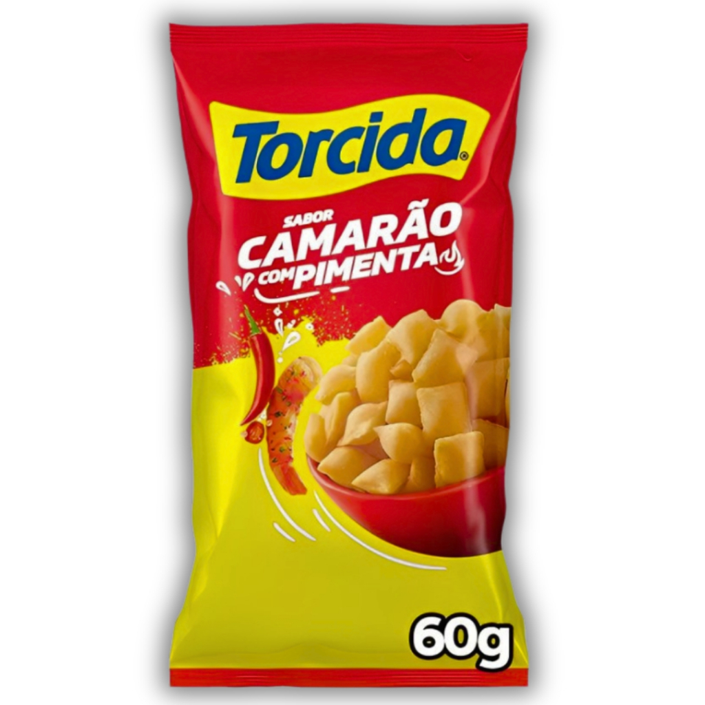 Salgadinho Torcida Sabor Camarão Com Pimenta 60g Lucky em Oferta na Shopee