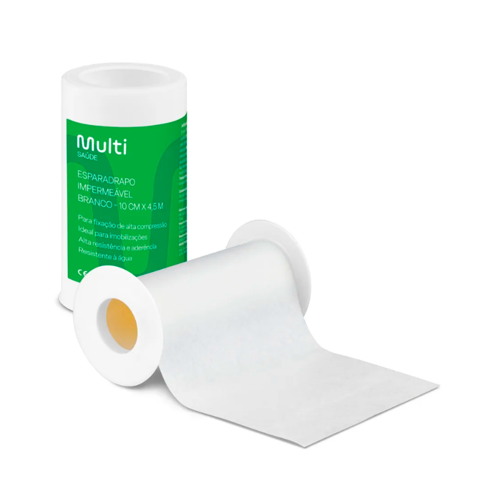 Esparadrapo grande 10cm x 4,5 Impermeável Branco - otima qualidade ANVISA em Oferta na Shopee