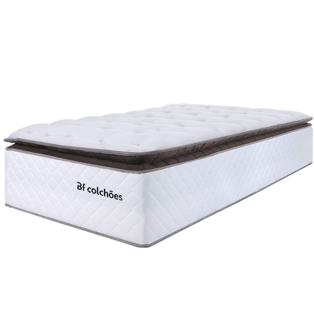 Colchão Solteiro Molas Ensacadas com Pillow Top Extra Conforto 88x188x38cm Premium Sleep BF Colchões em Oferta na Shopee