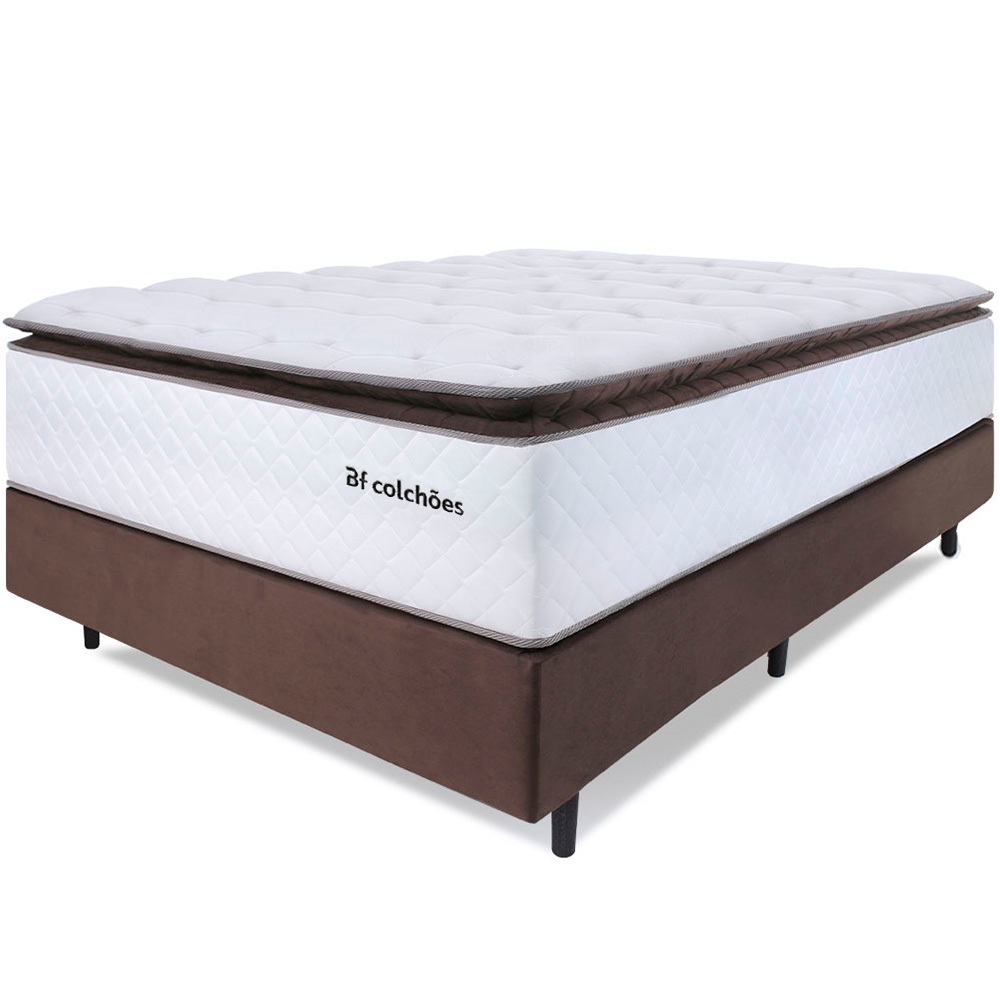 Cama Box Casal Colchão Molas Ensacadas com Pillow Premium Sleep