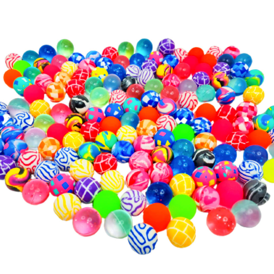 30 Bolinha Pula Pula 27MM Colorida Pacote Para Maquina De Venda Vending Machine P/ Kit Festa Novo