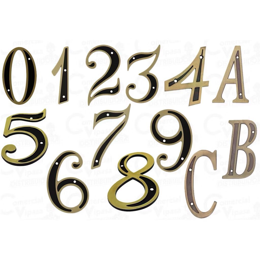 Números e letras para casa, residência, fachada, porta, numero, endereço 0 ao 9 e letra a b c em Oferta na Shopee