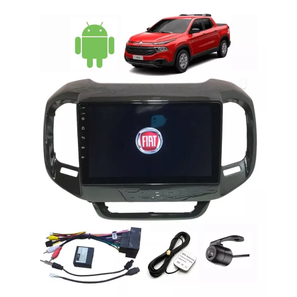 Central Multimídia Fiat Toro 2016/2017/2018/2019/2020/2021//2022/ Android Carplay 9 Polegadas