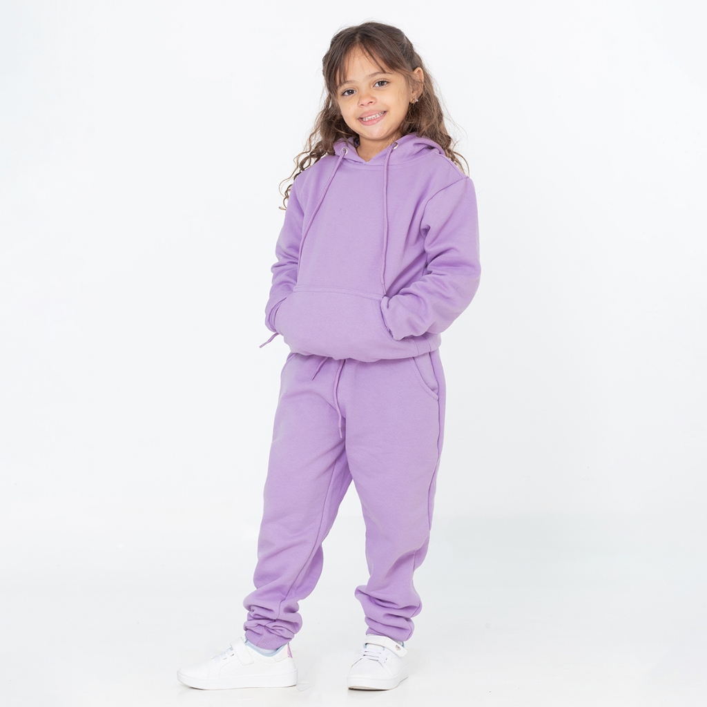 conjunto infantil menina menino roupa infantil blusa de frio capuz calça punho
