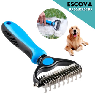 Rasqueadeira Removedor Azul - Tira Pelos Mortos - Pet, Animais, Gato -BNVT em Oferta na Shopee