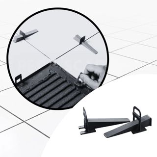 500 niveladores para piso azulejo porcelanato cerâmica + 50 cunhas slim espaçador espassador em Oferta na Shopee