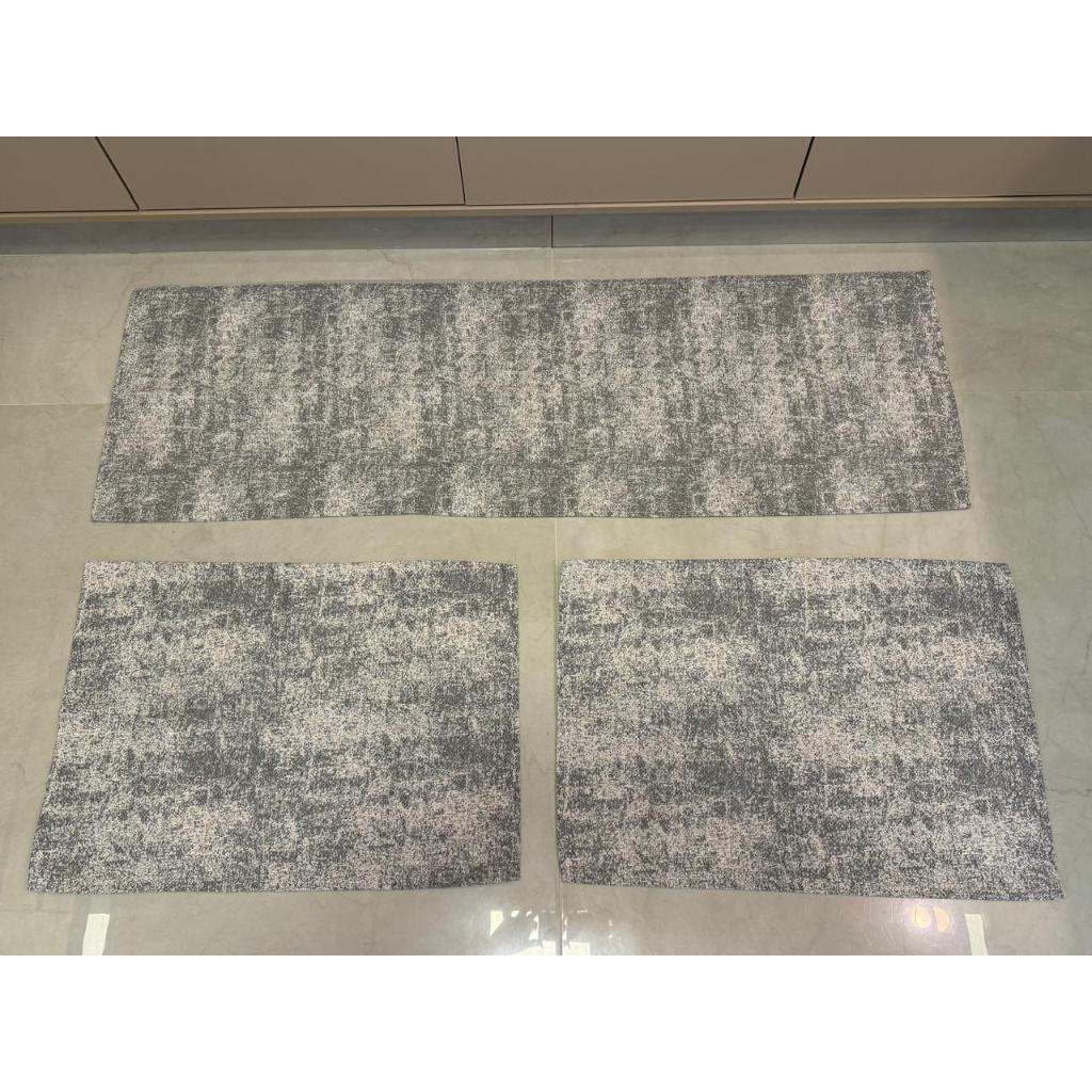 Jogo de passadeira de cozinha tapete em jacquard antiderrapante 3 peças decoração impecável