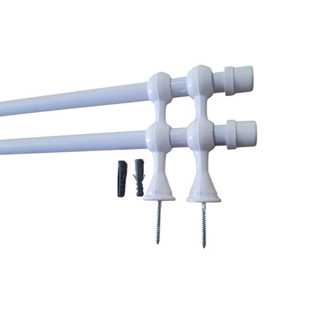 Varão Trilho Duplo Cortina 2,00 mts19mm Sala Quarto Cozinha em Oferta na Shopee