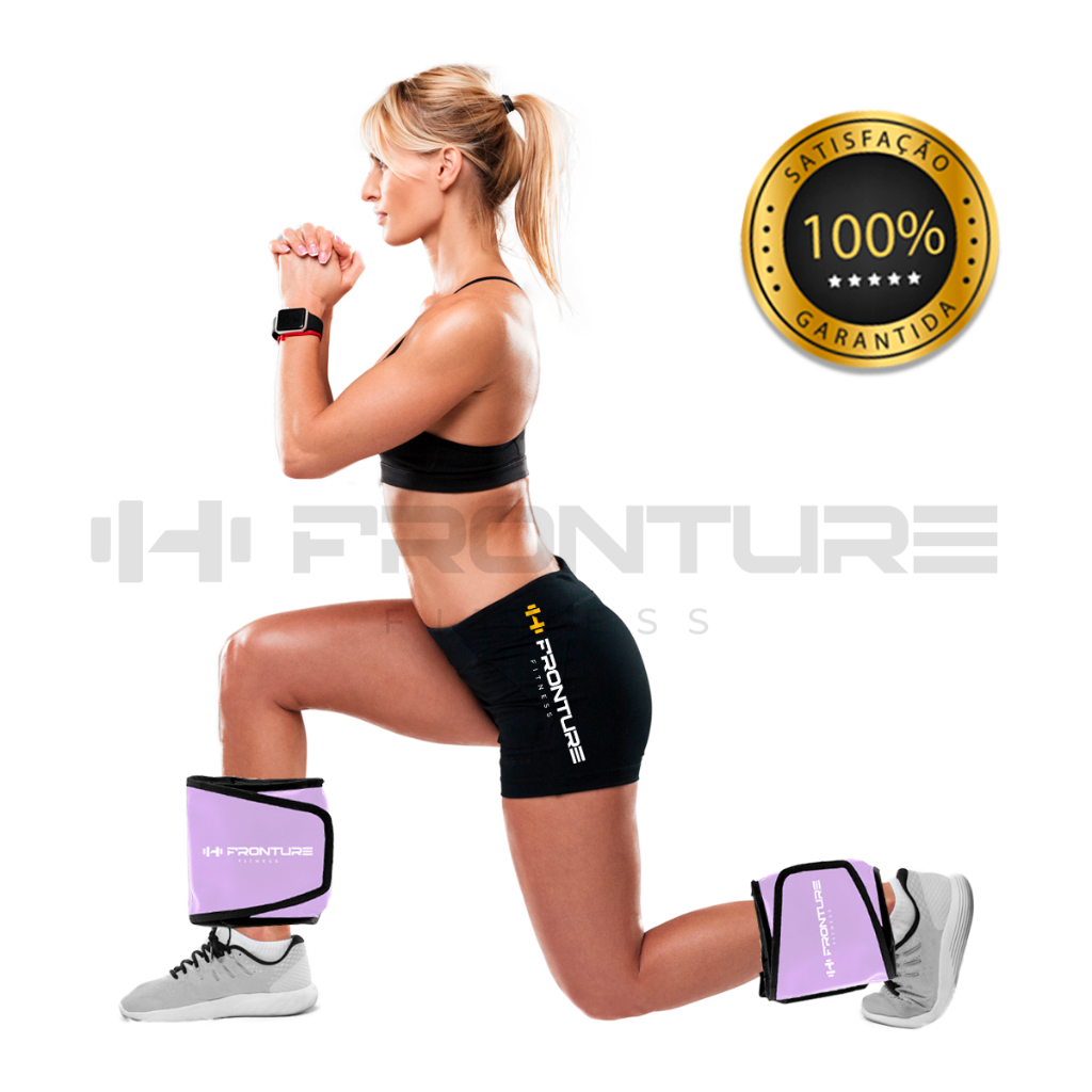 KIT Caneleira de Peso Tornozeleira 1KG ao 3KG P/ Treino Funcional Perna Exercicios Musculação LILÁS — imagem 2 de 2