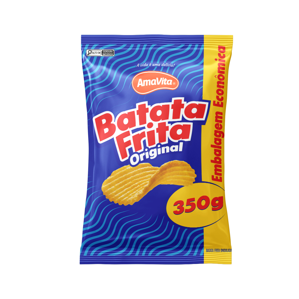 Batata Chips Ondulada 350g