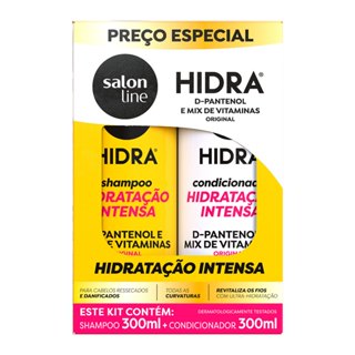 Kit Shampoo e Condicionador Hidra D-Pantenol e Mix de Vitaminas Salon Line 300ml
