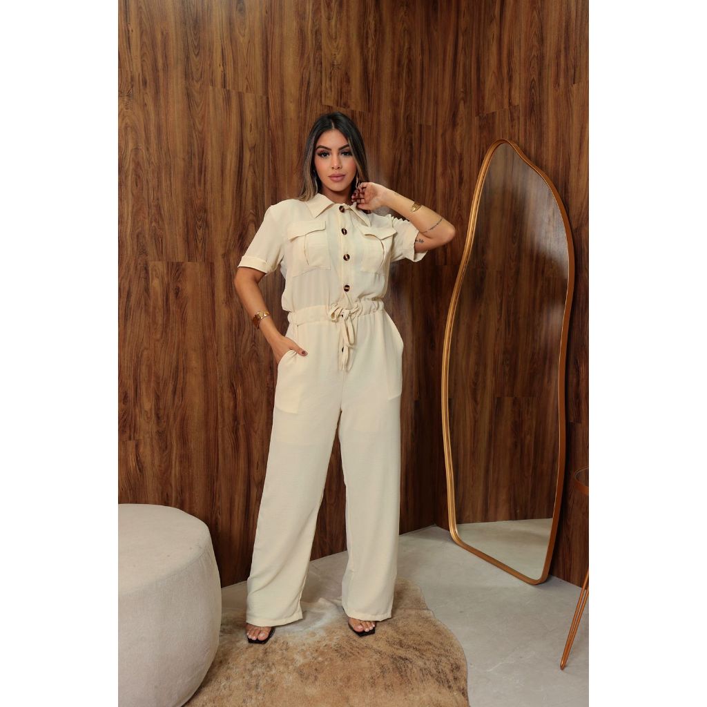 Macacão Jogger Manga Curta Duna