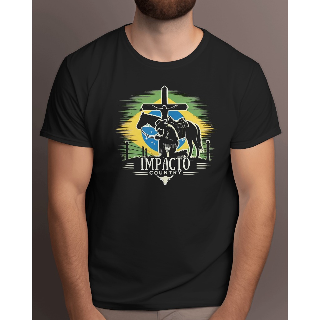 Camisa Camiseta Country Masculina e Feminina T-shirt Peão Original Impacto Country -33