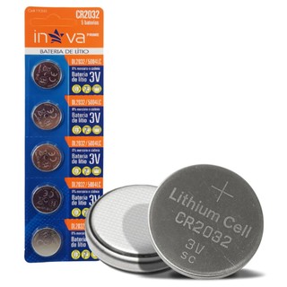 Bateria de Lítio 3V CR2032 5 Unidades Inova Prime em Oferta na Shopee