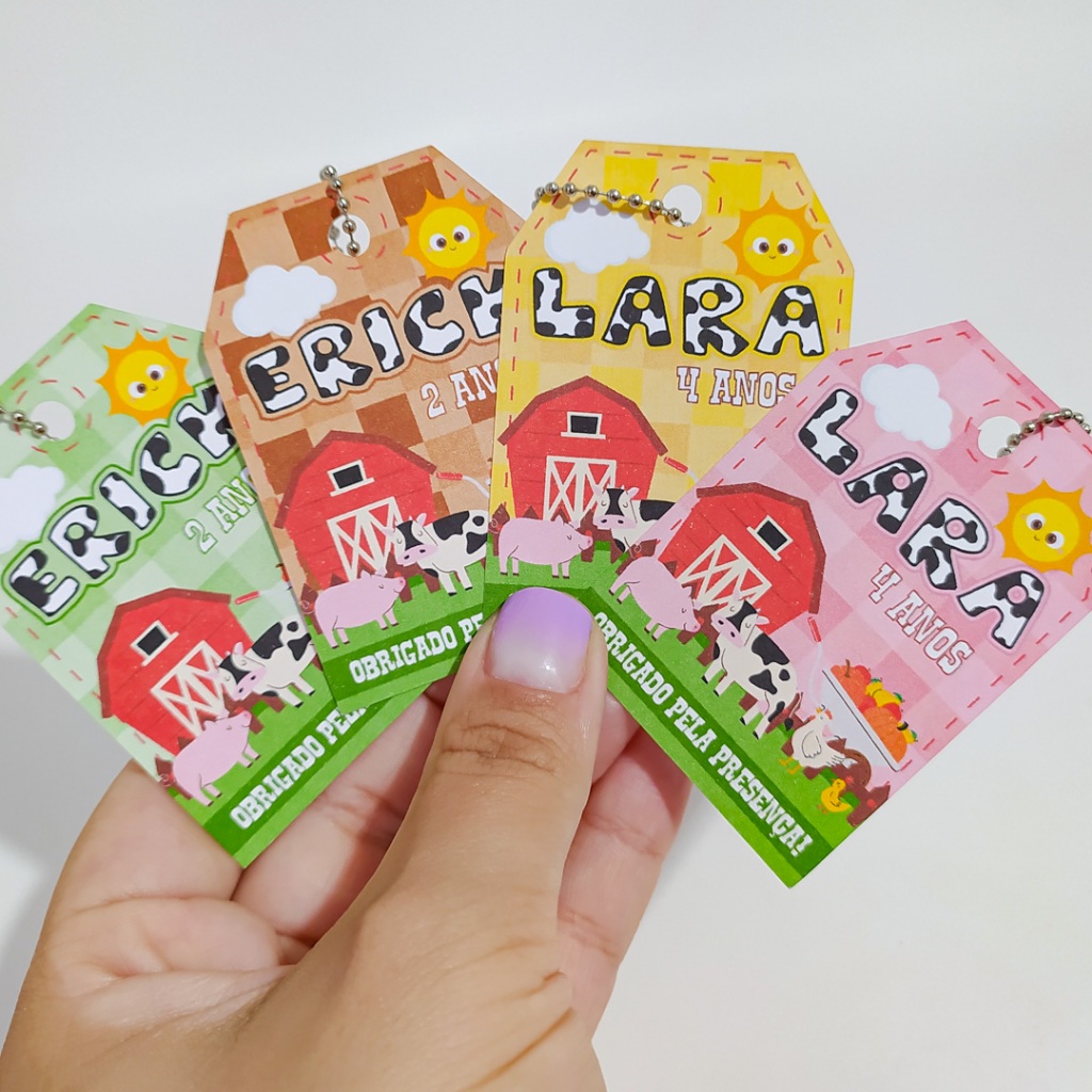 TAG Lembrancinha/sacolinha Fazendinha | Cartão Agradecimento | Festa | Aniversário | Personalizados