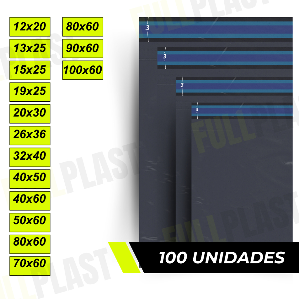 Envelope De Segurança Todos os Tamanhos Para Envio Correios 100 unidades