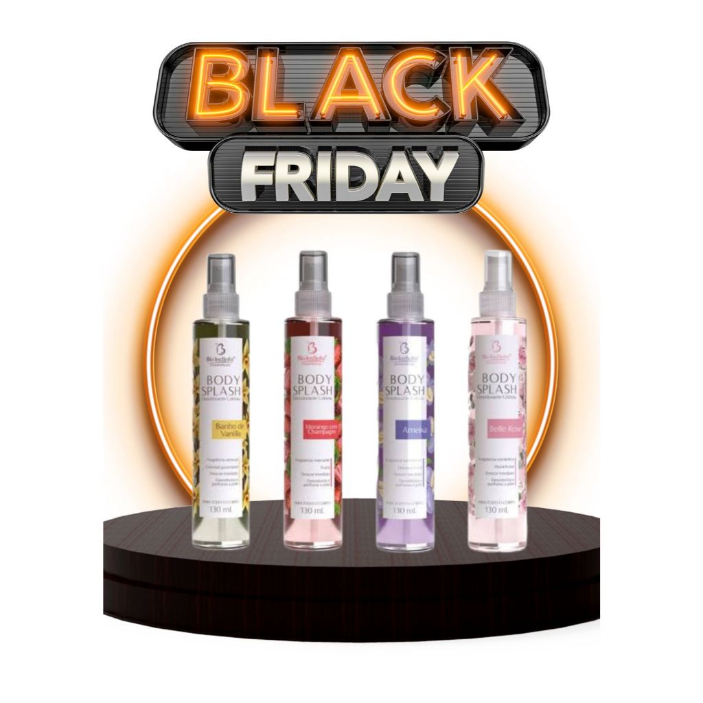 4 Desodorante Colônia Perfume Body Splash Bio Instinto 130 ml cada Fragrância Irresistivel