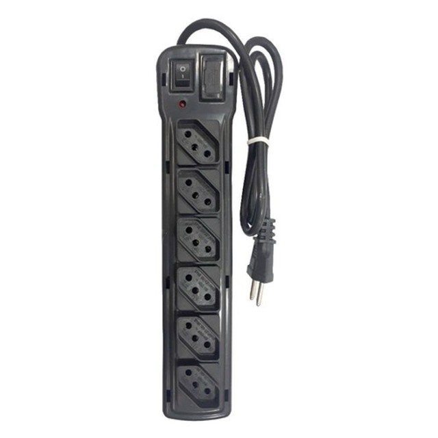 Protetor Elétrico Filtro De Linha EletroGM C/ 5 Tomadas Preto - 5 TOMADAS GM