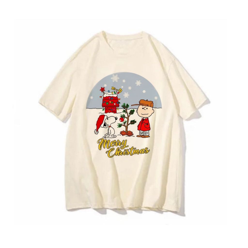 Camiseta The Peanuts Merry Christmas blusa feminina masculina unissex presente secreto camisa estampas legais divertidas