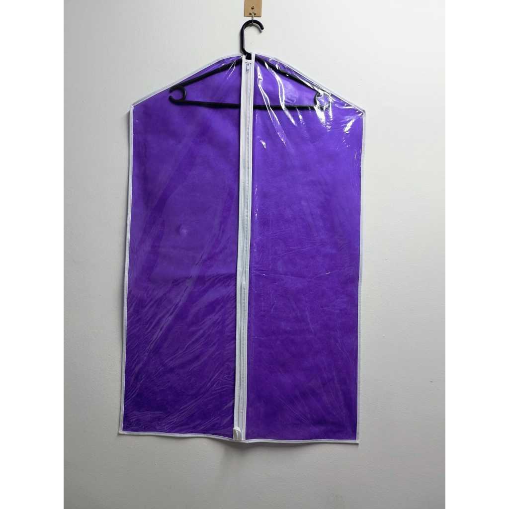 Kit com 3 Capas Frente Transparente e costas TNT Para Ternos, Vestidos Curtos e Vestido Longos