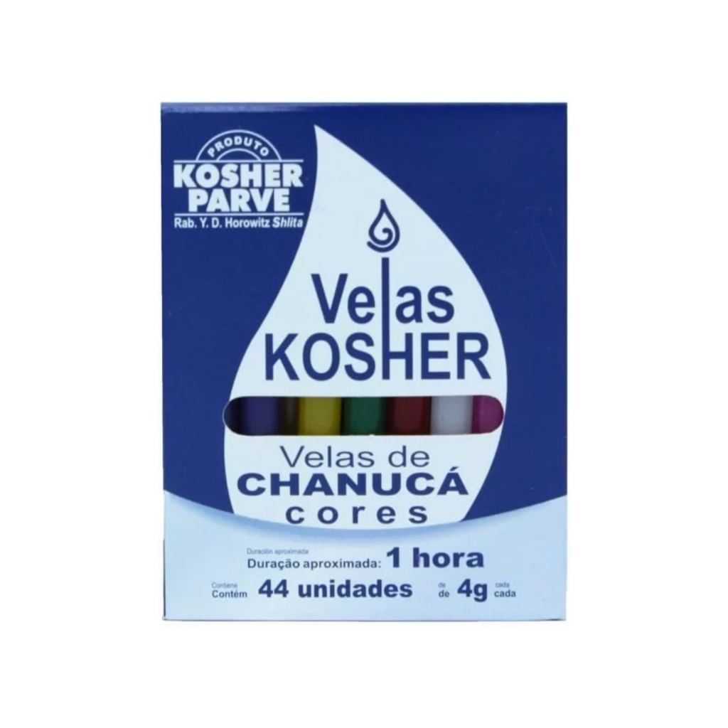 Velas para Chanuká - Caixa com 44 unidades - Velas Kosher