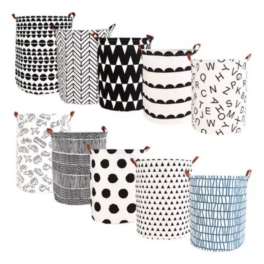 Cesto Organizador Multiuso Tecido Dobrável Roupa Brinquedos desenho diversos em Oferta na Shopee