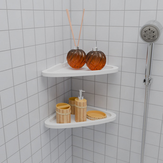 Kit com 2 Prateleiras de Canto 25x25cm Para Organização em Todos os Ambientes em Oferta na Shopee