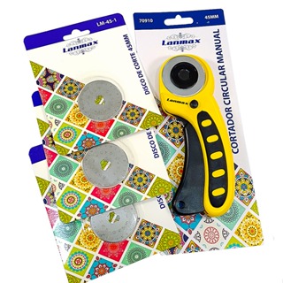 Cortador Circular 45mm + 3 Laminas Extra Tecido Papel Tecido em Oferta na Shopee