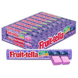 Bala Mastigável Fruit-tella Sabor Blueberry & Chia Vita C 40g - Caixa Com 16 Unidades em Oferta na Shopee
