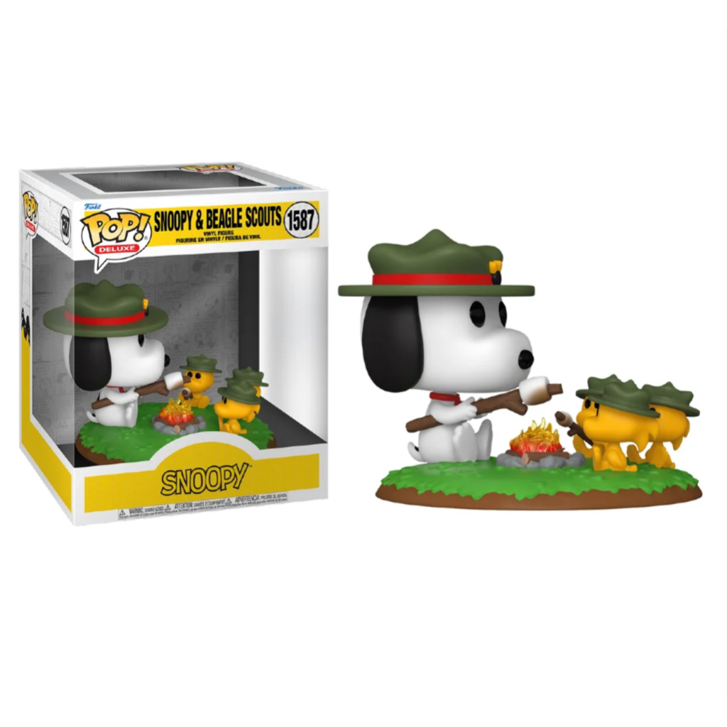 FUNKO POP DELUXE ANIMATION  SNOOPY & BEAGLE SCOUTS 1587 NOVO ORIGINAL