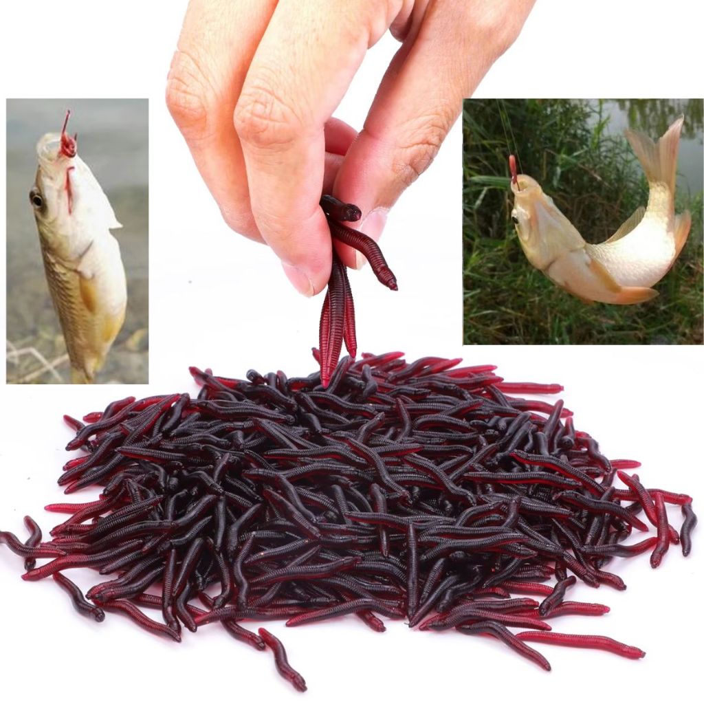 Isca Artificial Realista Minhocas para pesca de silicone