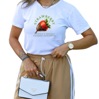Camiseta Tshirt Feminina Estampa Frutas Algodão
