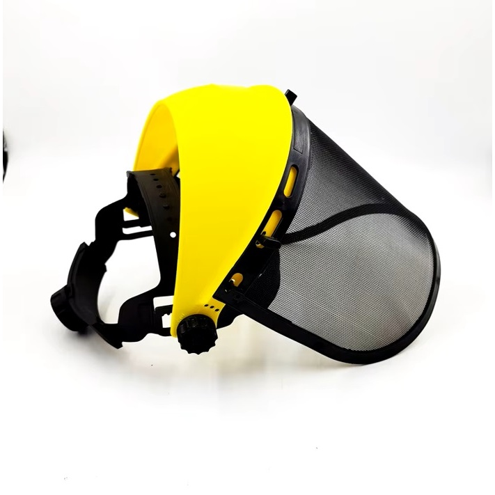PROTETOR FACIAL COM TELA DE AÇO PARA OPERADOR DE ROÇADEIRA E MOTOSSERRA em Oferta na Shopee