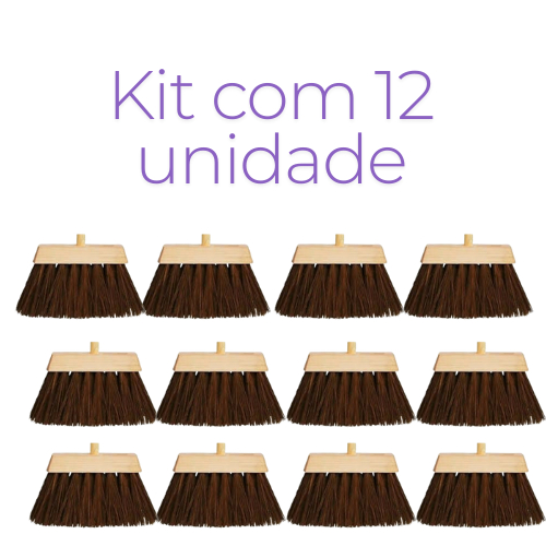 12 unidades vassoura piaçava, 16 furo sem CABO!!!