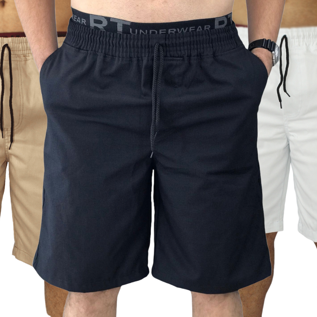 Bermuda Sarja Colorida Jeans Premium Masculino Diversas Cores