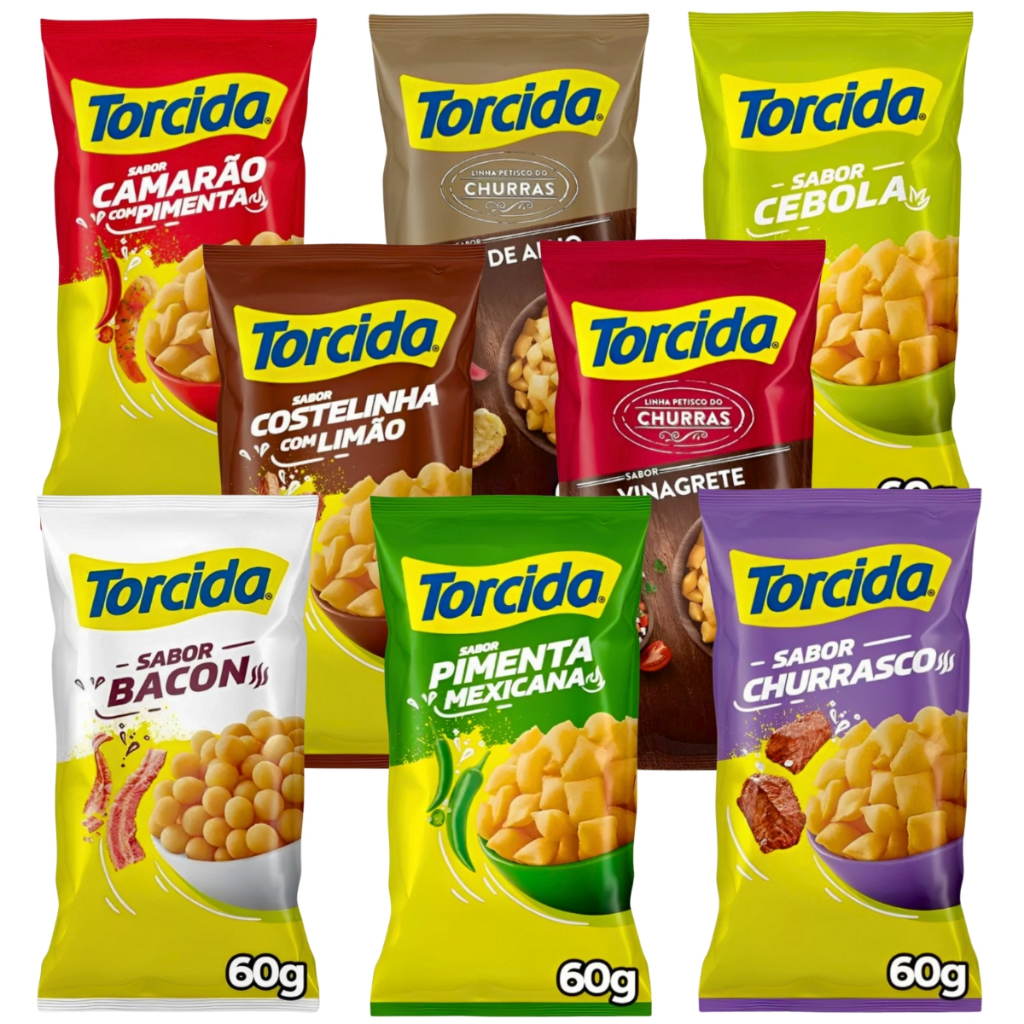 Kit Salgadinho Torcida 60g 10 Unidades em Oferta na Shopee