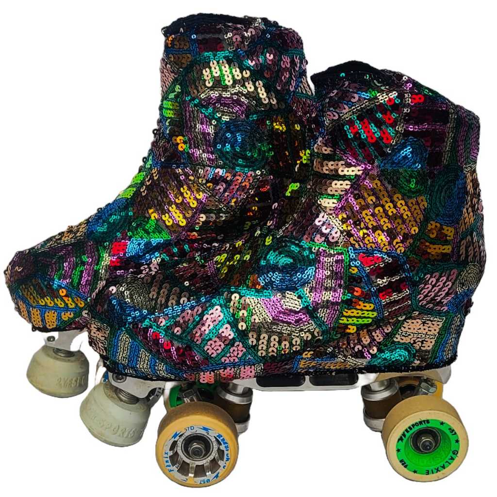 Polaina Cobre Botas Capa Para Patins Paetê Super Brilho