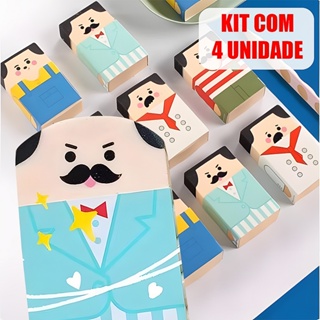 Kit 4 Borrachas Carequinha Divertida Mini Calvinho Calvo Papelaria Fofa Borrachas Escolar em Oferta na Shopee